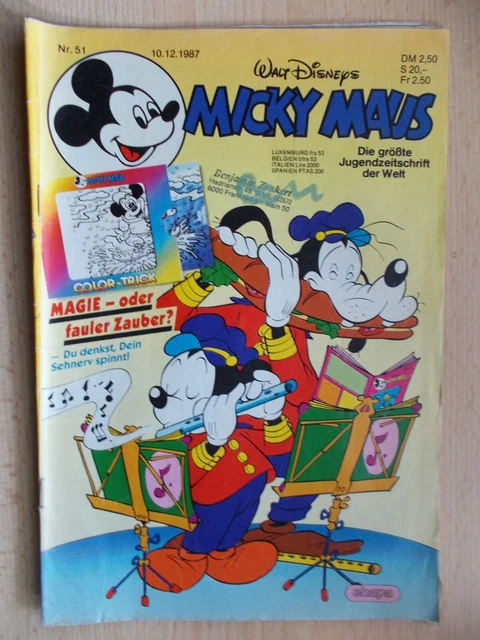 Comics, Hefte, MICKY MAUS, Band Nr. 51/1987 , ohne Beilage, Walt Disney, Ehapa