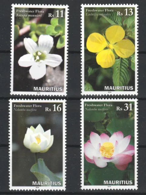 Freshwater Flowers mnh set of 4 stamps 2016 Mauritius #1157-60