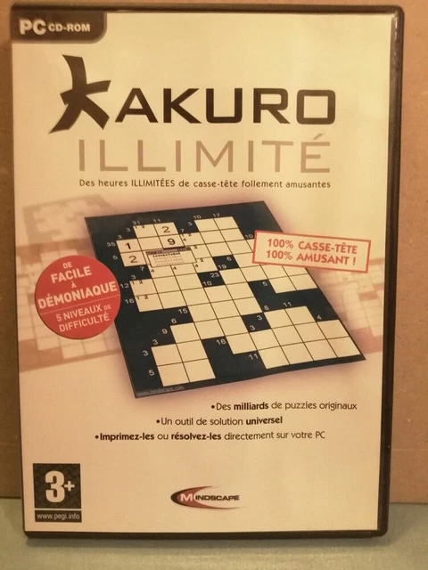 Lot De 12 Jeux PC Kakuro Illimité - Éducatif Et Addictif, Neufs Sous Blister Pour Windows