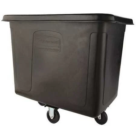 Rubbermaid Commercial Fg461400bla Cube Truck,1/2 Cu. Yd.,500 Lb. Cap,Black