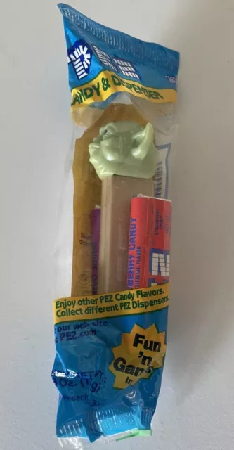 Star Wars Jedi Master Yoda Pez Dispenser & Candy, New In Package