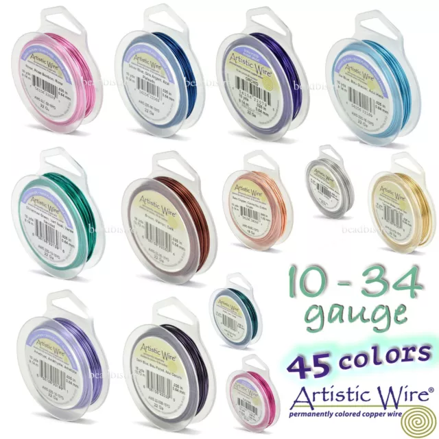 Artistic Wire (45 Colors 13 Gauges) Tarnish Resistant Craft Wire ~ Large Spools