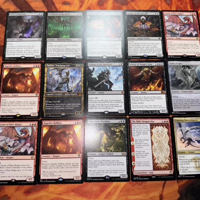 MTG *Dragons/Demons/other Commander /Lot; (New) Magic the Gathering card lot X15