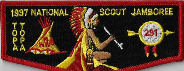 OA Topa Topa Lodge 291 1997 National Scout Jamboree Flap RED Bdr. VCC [MX-7721]