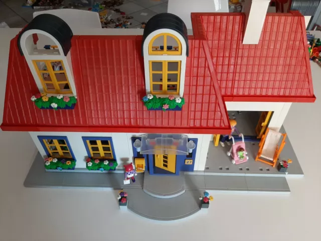 PLAYMOBIL TRÈS GRANDE (et belle) maison fleurie à étage avec personnages  EUR 152,00 - PicClick FR