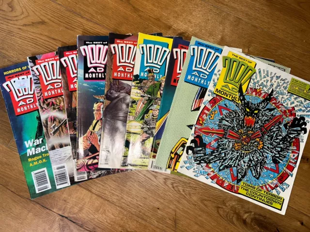 The Best of 2000 AD Monthly  (1988 - 1993) 9 Issue Bundle (Good Condition)