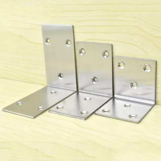 Stainless Steel L Corner Brackets Triangle Fixed For Tables Beds Chairs Shelves