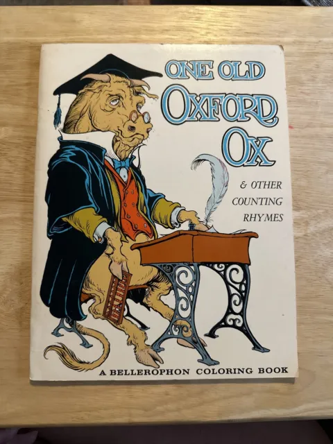 One Old Oxford Ox & Other Counting Rhymes Adult Coloring Book By Bellerophon VTG