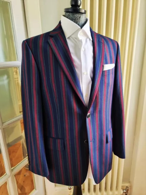 BROOK  TAVERNER    38  R     STRIPED   boating    blazer    CLASSIC