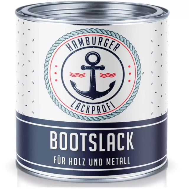 PU Bootslack GLÄNZEND für Holz & Metall Weiß RAL 9010 Yachtlack HLP