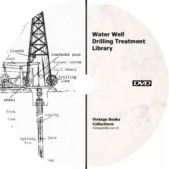 * WATER WELL DRILLING TREATMENT IRRIGATION PURIFICATION * 18 BOOKS on CD *