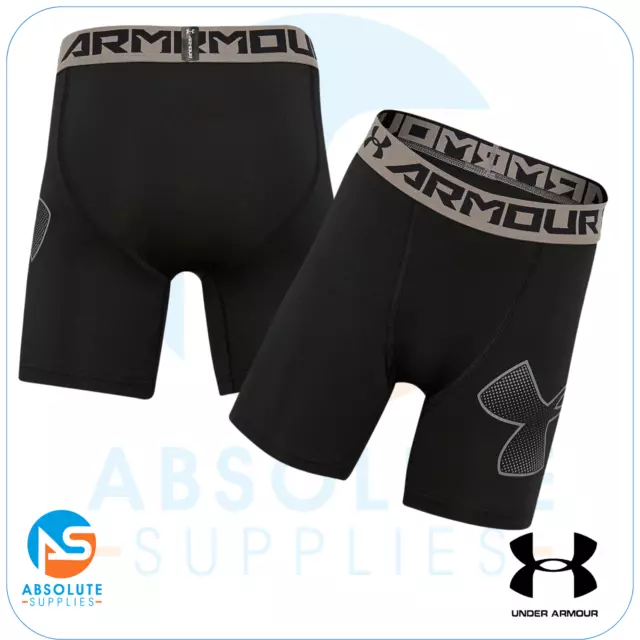 Under Armour Ragazzi Armour Corto Medio Nero/Grigio Stealth Taglia SB 1289960