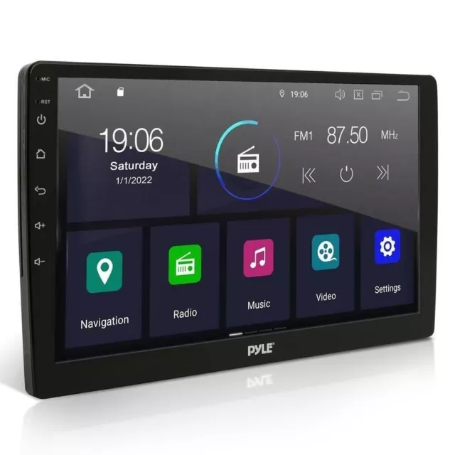 Pyle 10.1-inch Double DIN Car Stereo Receiver- 1080P HD Touch Screen, Multimedia