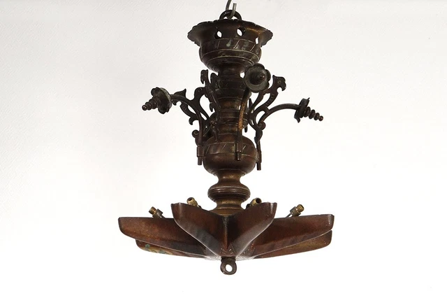 Lampe Jüdische Von Chabbat Kronleuchter Judenstern Bronze Shabbes Achtzehnten