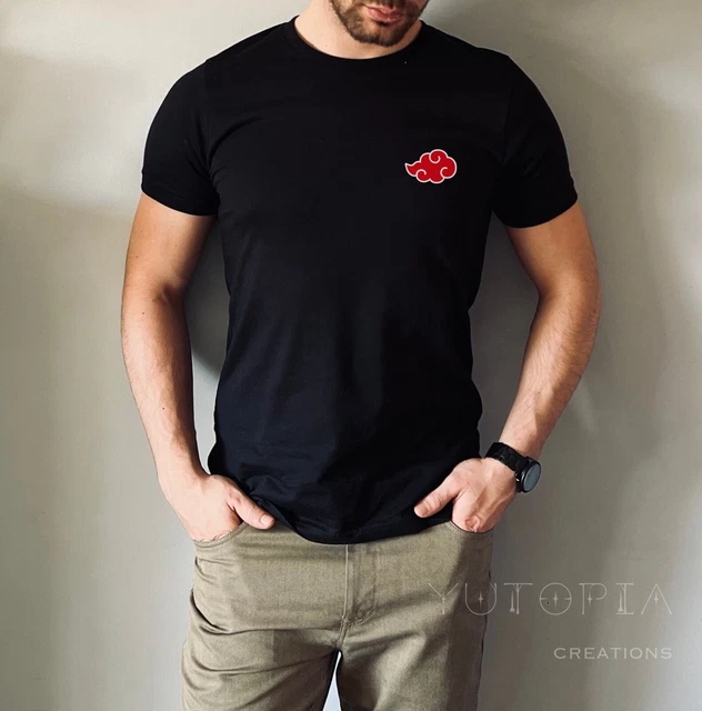 ANIME, NARUTO, RED cloud , Akatsuki clan , Minimalist Unisex T shirt