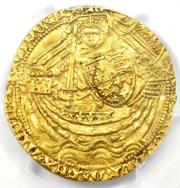 1413-1422 Britain England Gold Henry V Noble Gold Coin - PCGS AU Details