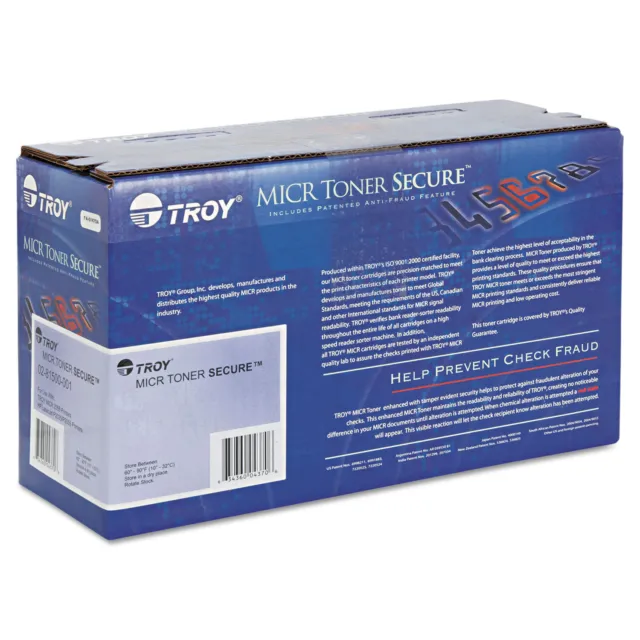 Troy 0281551001 80X High-Yield MICR Toner Secure, 6800 Page-Yield, Black