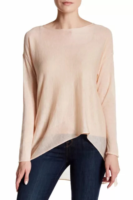 NWT Eileen Fisher Asymmetrical Hi-Lo Merino Wool Alabaster Pullover Medium