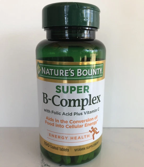 NATURE’S BOUNTY SUPER B Complex w/ Vitamin C & Folic Acid, Immune