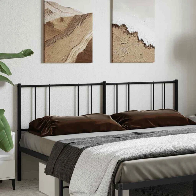 Testiera in Metallo Nero 180 cm vidaXL