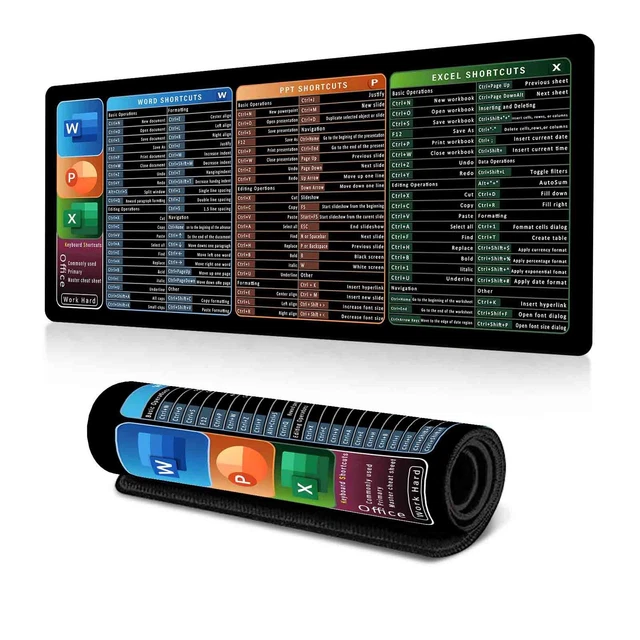 2025 EXCEL CHEAT Sheet Desk Mat, Excel Shortcuts Mouse Pad, Shortcuts ...