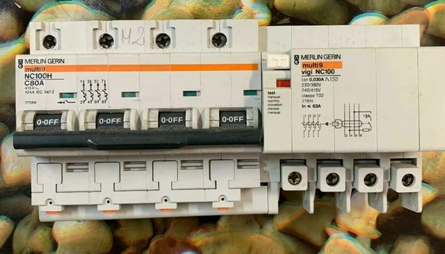 SCHNEIDER MERLIN GERIN NC100H C80A ART.27286 + VIGI NC100 30A ART ...