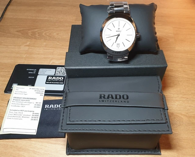 RADO D STAR white Date Automatic Ceramic Silver NEW with Box R15762102 925.00 PicClick UK