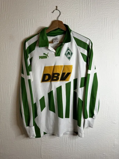 Original Werder Bremen 1994/95 Home Football Shirt Puma Size Small L/S Vintage