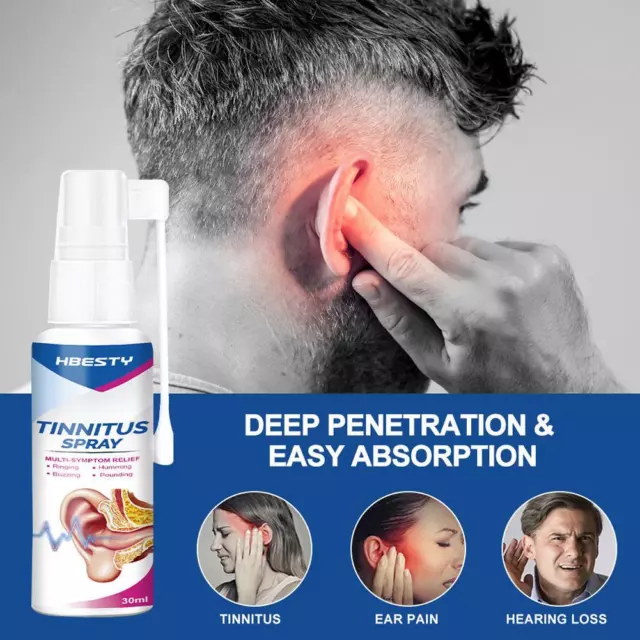 Tinnitus Spray Ear Ringing Relief Relieving Ear Drops Hearing 30ml