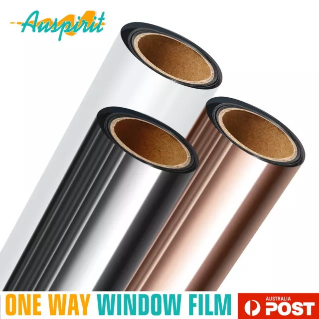 House Window Tint One Way Mirror Film Heat Reflect Anti-UV Adhesive Static Cling