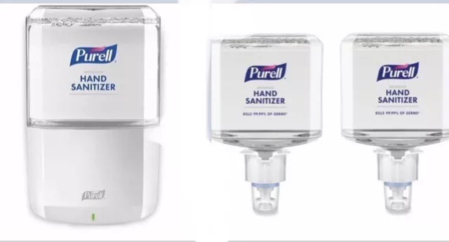 PURELL ES6 Touch-Free Automatic Hand Sanitizer Dispenser & 2 Sanitizer Refills