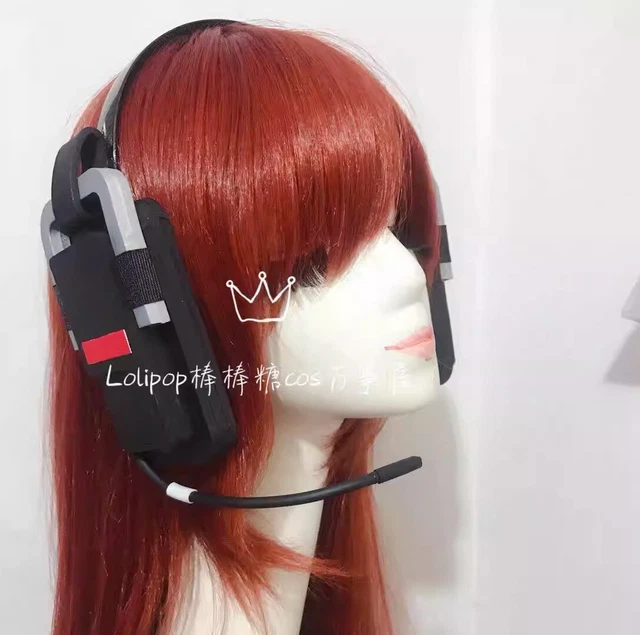 Anime Arknights Jessica EVA Headset Headphone Necklace Choker Cosplay Prop Toy