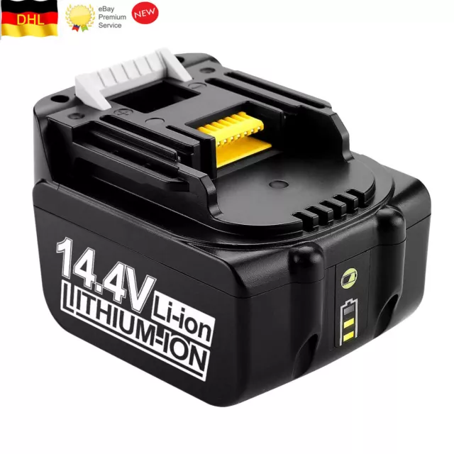 14.4V 3,0Ah für Makita OriginalAkku BL1415 BL1430 BL1450 194065-3 LED-Anzeige