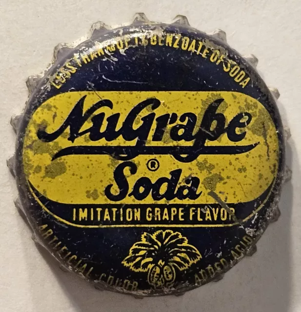 NuGrape Cork Lined Soda Bottle Cap; South Carolina Tax - Used