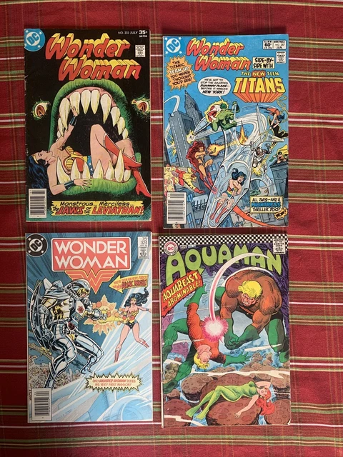Wonder Woman 233 287 324 - Aquaman 34 - DC COMICS 1967 SILVER BRONZE AGE