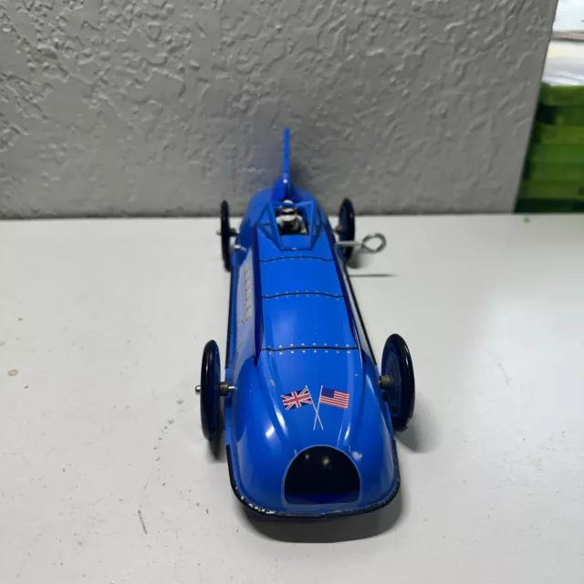 Bluebird Land Speed Record Car Tinplate Clockwork 11 Inches Long No Box