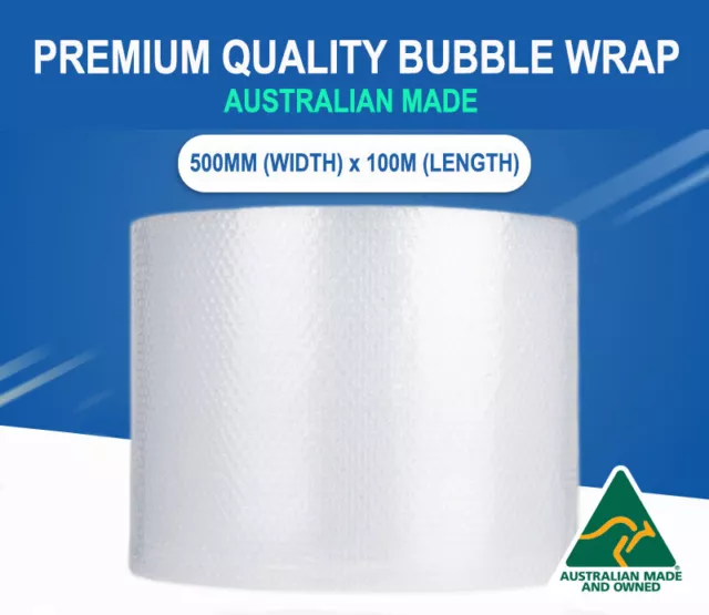 Bubble Wrap Roll 500mm x 100m Clear Cushioning 10mm Bubbles Free Local Pickup