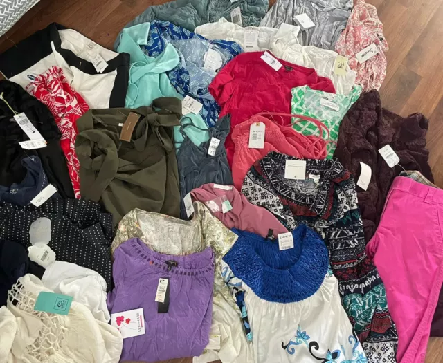 Reseller Clothing Lot Womens Bundle Nwt New Wholesale 27 Pieces Jcrew Loft Etc