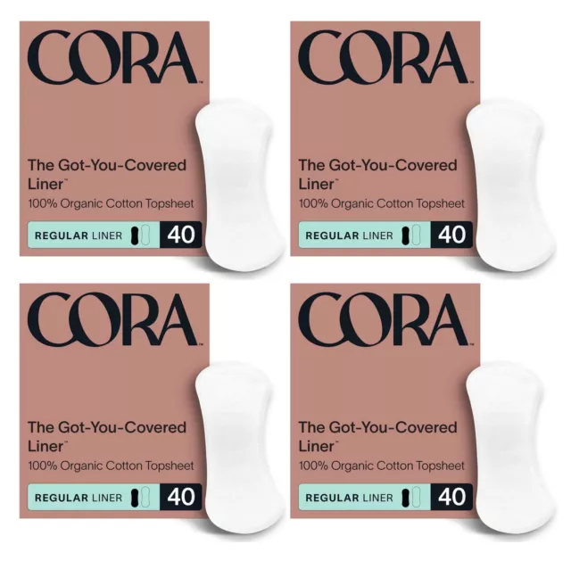 LOT OF 2 Cora Ultra Thin Organic Cotton Period Pads- 80 NEW Sealed!!!  $21.00 - PicClick