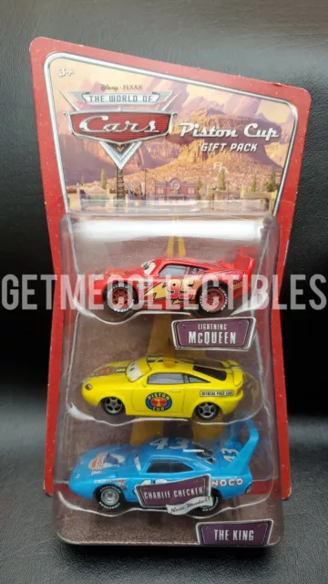 Disney Pixar Cars Piston Cup Mcqueen Charlie King Vertical Woc 3 Pack Save 6% Gm