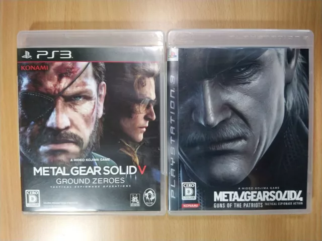 SET/LOT PS3 x2: Metal Gear Solid 5 + 4 (V IV) (Japan Ver.) SONY PLAYSTATION 3