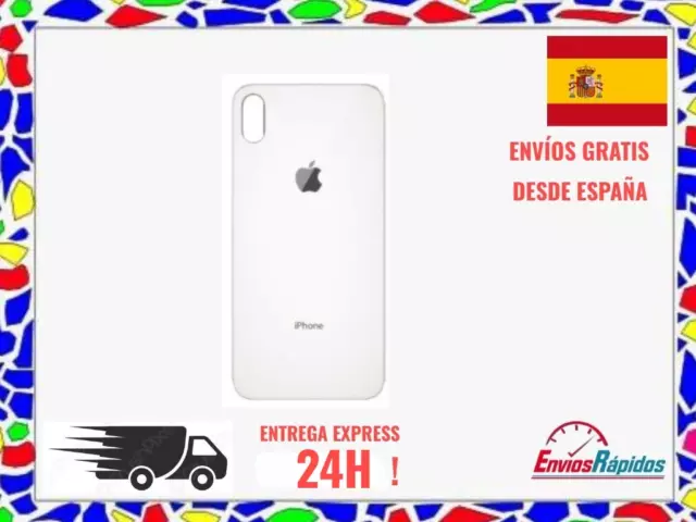 Tapa trasera cristal cubre batería Iphone XS BLANCO SIN LENTE envio 24/48 h