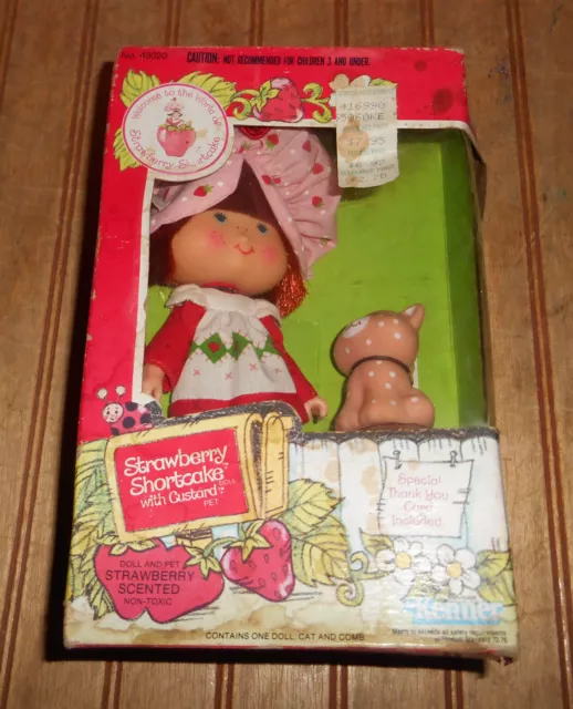 Vintage Strawberry Shortcake Doll: Unopened - New In Box (1982) With Custard