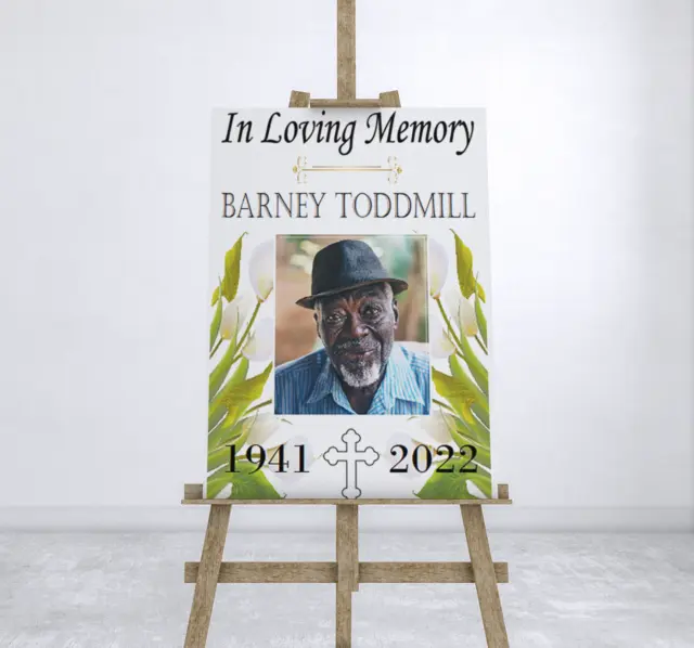 Personalised Funeral Memorial In Loving Memory Welcome Sign Poster Photo Board
