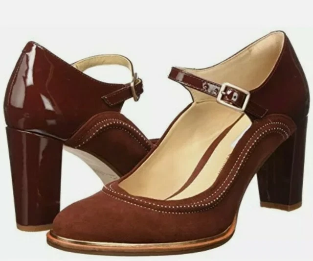 NEW CLARKS ELLIS Mae Ladies Rust Combi Suede Mary Jane Heels UK 4 D 29.99 PicClick UK