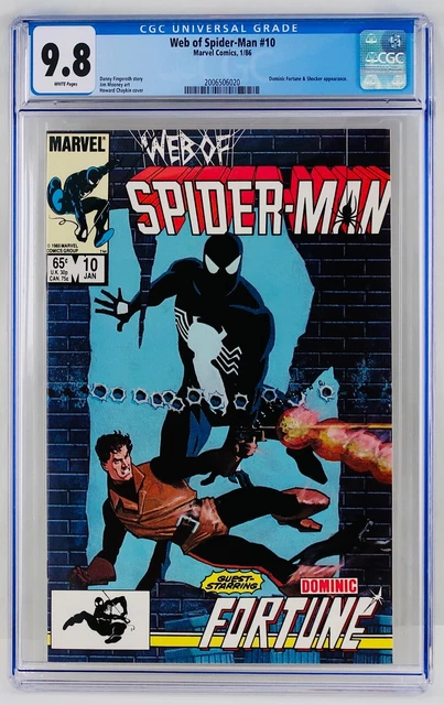 Web of Spider-Man #10 CGC 9.8 White Pages Chaykin Cover Shocker Appearance NM/MT