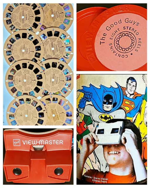 8-reels collection🎬Viewmaster RP Reel Pack🎬DC's "Good Guys"🎬Incl. WonderWoman