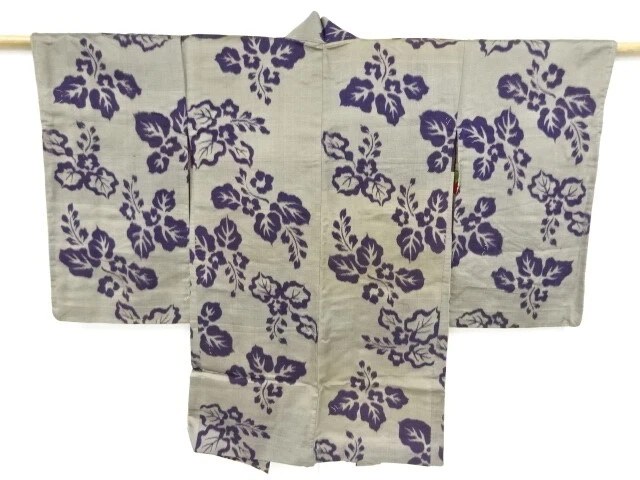 45940# Japanese Kimono / Antique Haori / Woven Paulownia