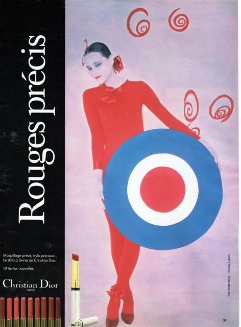 Publicité Advertising 119 1980  Dior maquillage rouge lèvres Précis Serge Lutens