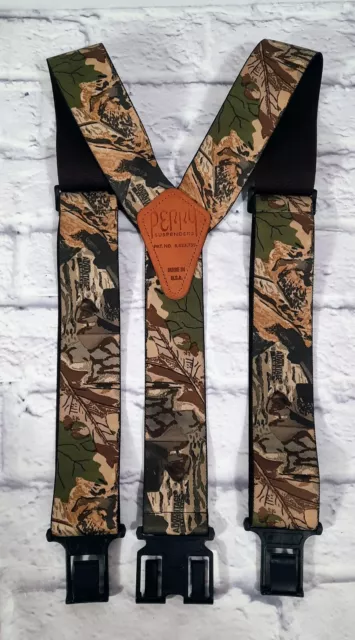 Men's Perry Suspenders Camouflage Advantage Adjustable Y Back Belt Clip USA